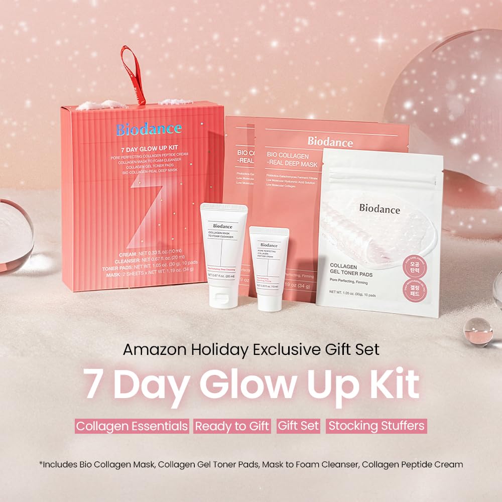 BIODANCE Kit de brillo para 7 días: juego de regalo de colágeno par...
