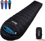 Mochila/Almohada de dormir Down Mummy para adultos, 600 Fill Power para senderismo