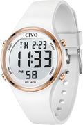 Relojes Deportivos Digitales CIVO para Mujer: Pantalla LCD Grande, Números de Fácil Lectura