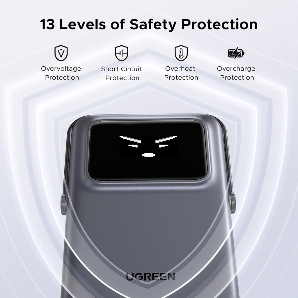 UGREEN Uno 10000mAh banco magnético PD 20W Qi 7.5W para iPhone, Negro