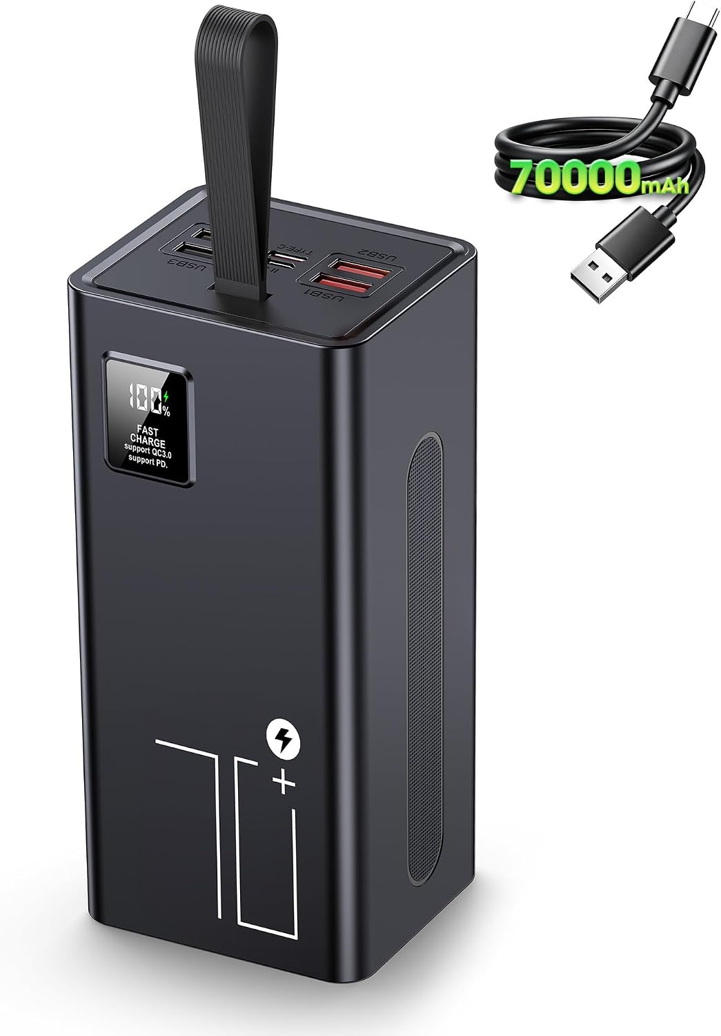 Relliphent Cargador portátil de 70000 mAh, cargador portátil de 30...
