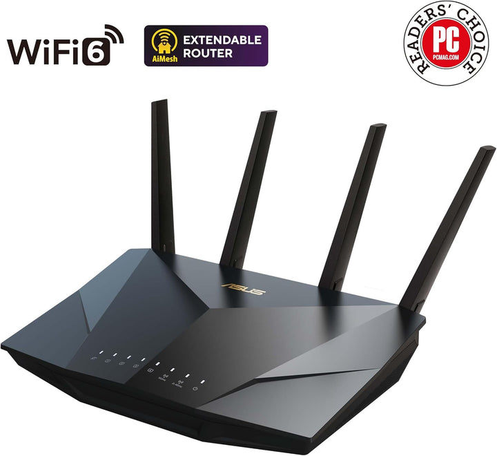 ASUS RT-AX5400 Router WiFi 6 Extensible de Banda Dual, Seguridad de...