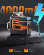 CIGMAN Nivel láser verde 3x360° autonivelante, control de aplicación CM-S01