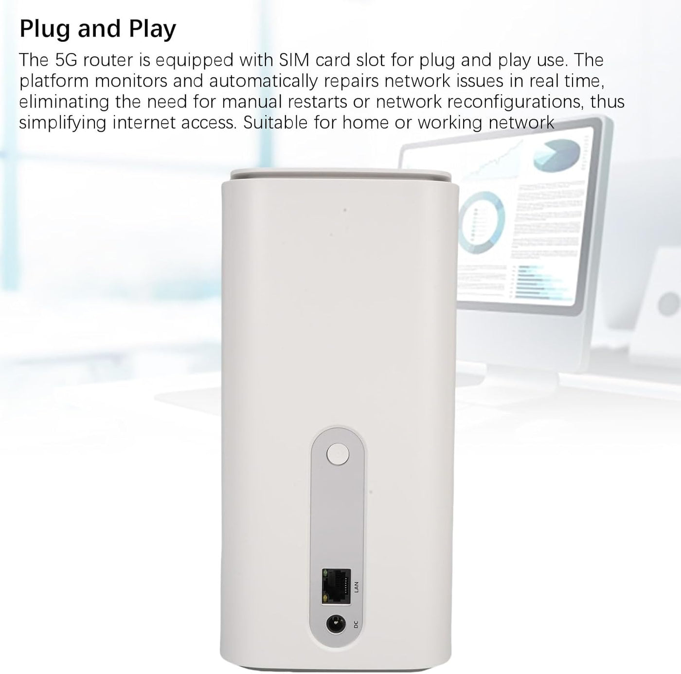 Router 5G CPE con ranura para tarjeta SIM, 4.67Gbps de alta velocid...