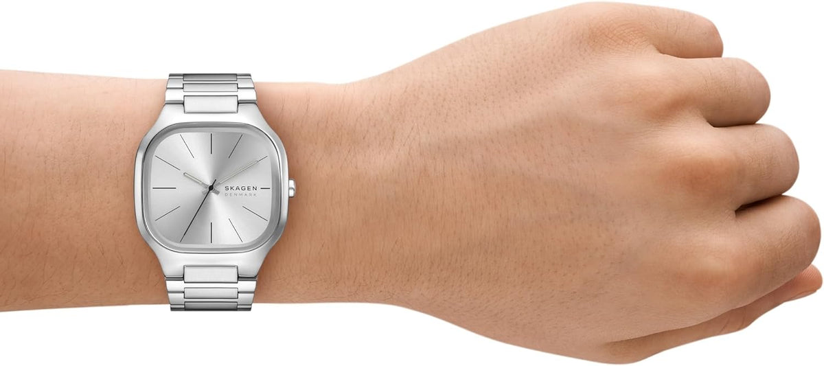 Skagen Mellem Reloj de acero inoxidable de tres manecillas para hombre