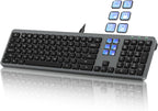 Teclado con cable con mini cubierta de control (6