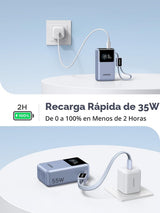 UGREEN Nexode Pro Power Bank 10,000mAh 45W, cargador portátil compa...