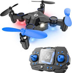 Holy Stone HS190 Mini dron plegable para niños principiantes, RC Nano Quadcopter con retención de altitud, giros 3D, rotación de alta velocidad, modo sin cabeza, tiro para llevar, retorno de una tecla