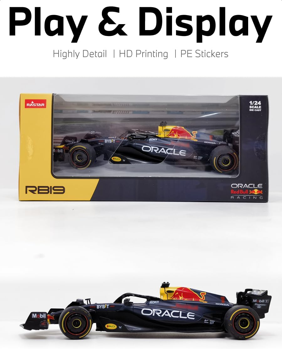 RASTAR 1/24 - Modelo de automóvil fundido a presión con licencia oficial para RedBull F1, azul oscuro