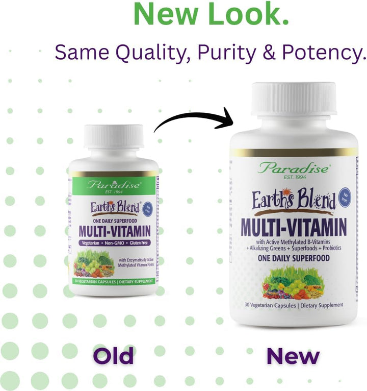 Paradise Herbs Earth's Blend Cápsulas multivitamínicas diarias...