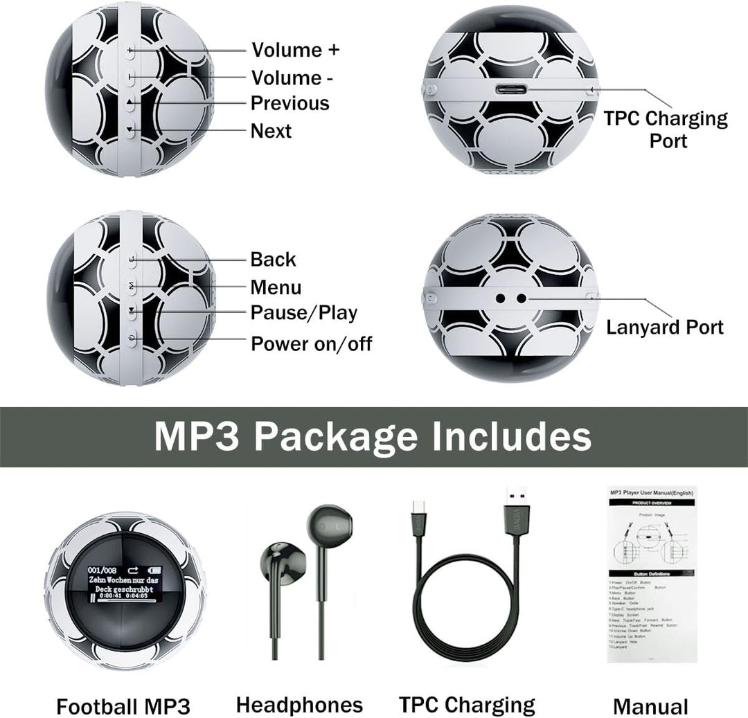 Reproductor de MP3 de 64 GB para niños, reproductor de MP3 con Blue...