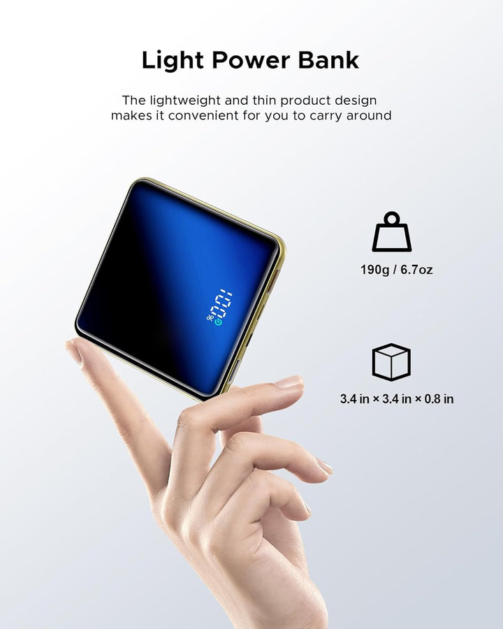 Kelaien Cargador portátil de 10000 mAh, banco de energía de cable i...