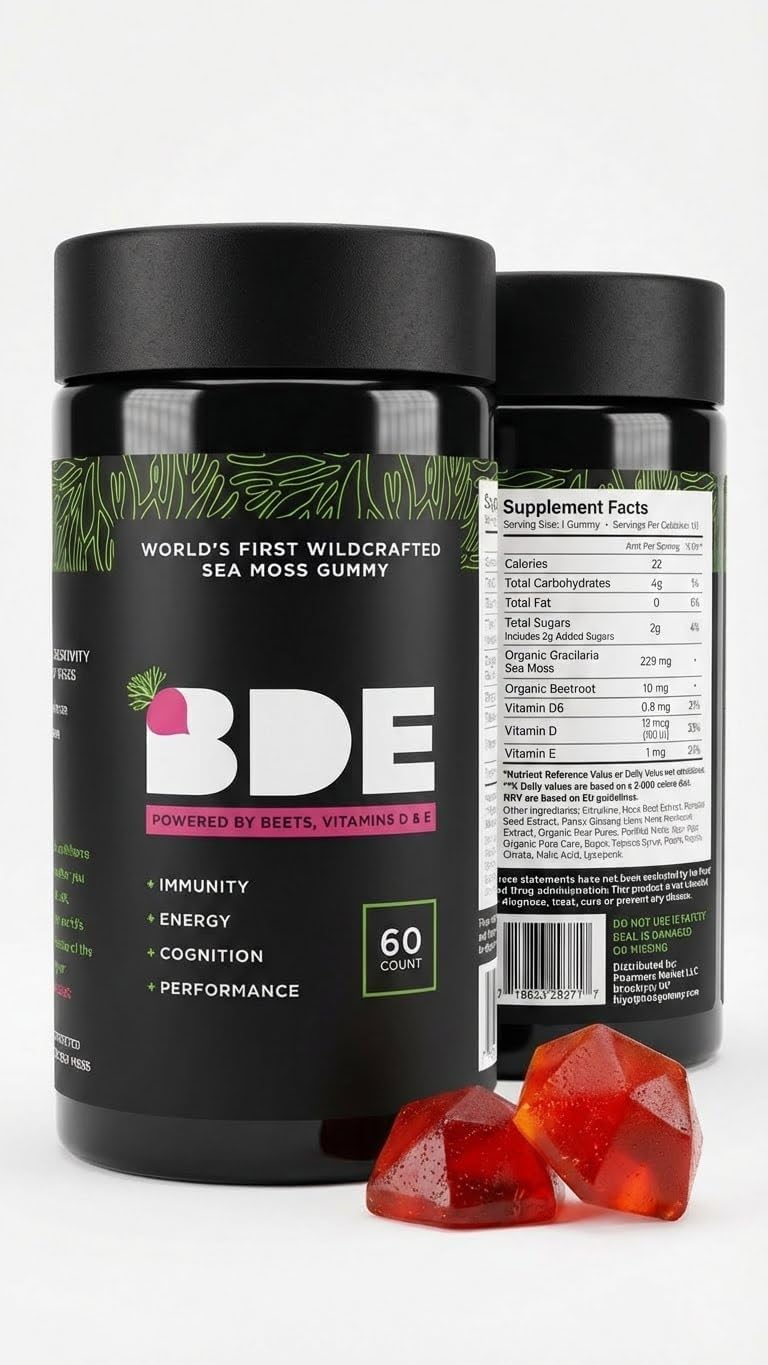 BDE Wildcrafted - Raíz de maca gomosa de musgo marino, remolacha, h...