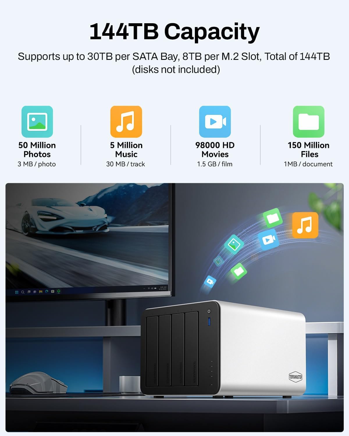 TERRAMASTER Almacenamiento NAS F4-425 Plus - CPU Intel N95 de cuatr...