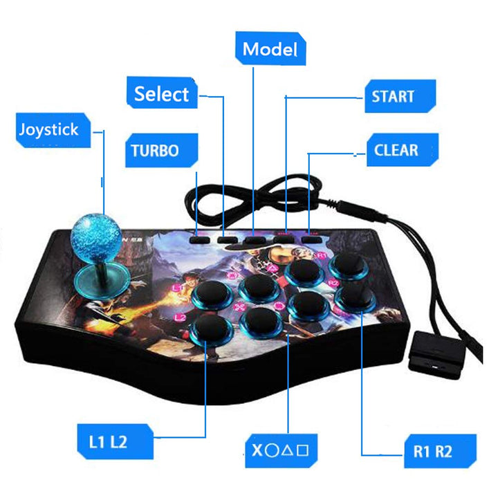 SUNCHI 3 in 1 Arcade Fight Stick Fighting Joystick Game