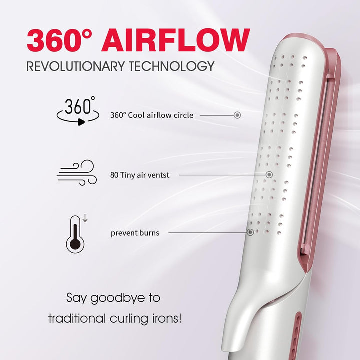 BLUSHMARKS Airflow - Plancha y rizadora de pelo 2 en 1, plancha pla...