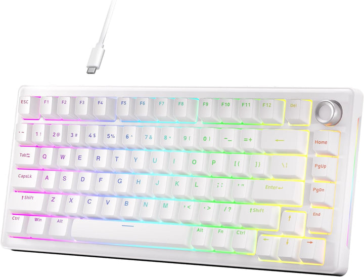 DIERYA DK81E Teclado mecánico para juegos 75%, intercambiable en ca...