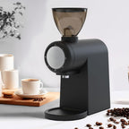 Molinillo de café eléctrico M1004 para uso doméstico con molienda precisa, rebabas de 1.890 in, soporte de embudo desmontable, diseño antiestático