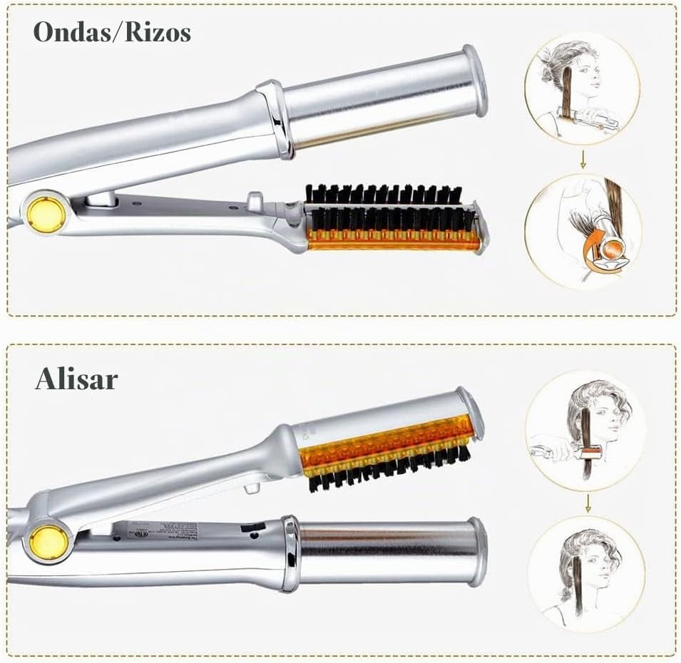 Profesional de pelo alisado plancha rizador rizador Styler 3 en 1 m...