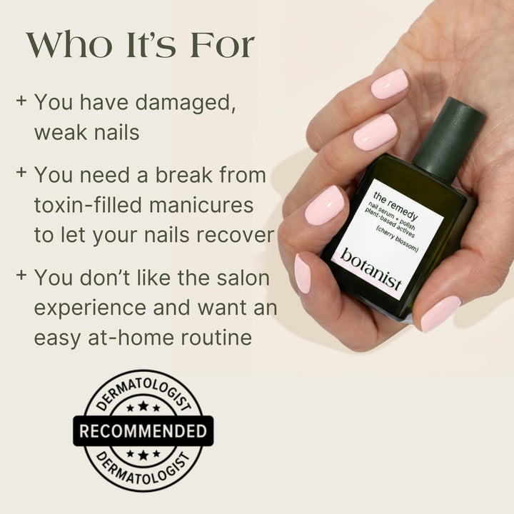 Botanist The Remedy | Esmalte fortalecedor para uñas | Repara y end...