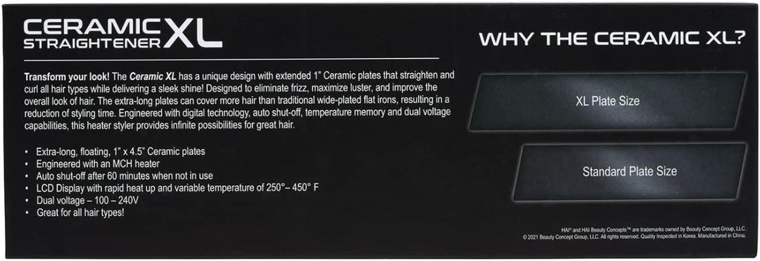 HAI Ceramic XL Plancha plana profesional \u2013 Placas extralargas...