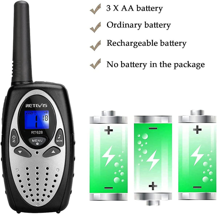 Retevis RT628 Walkie Talkies para niños, regalos de juguete para ni...