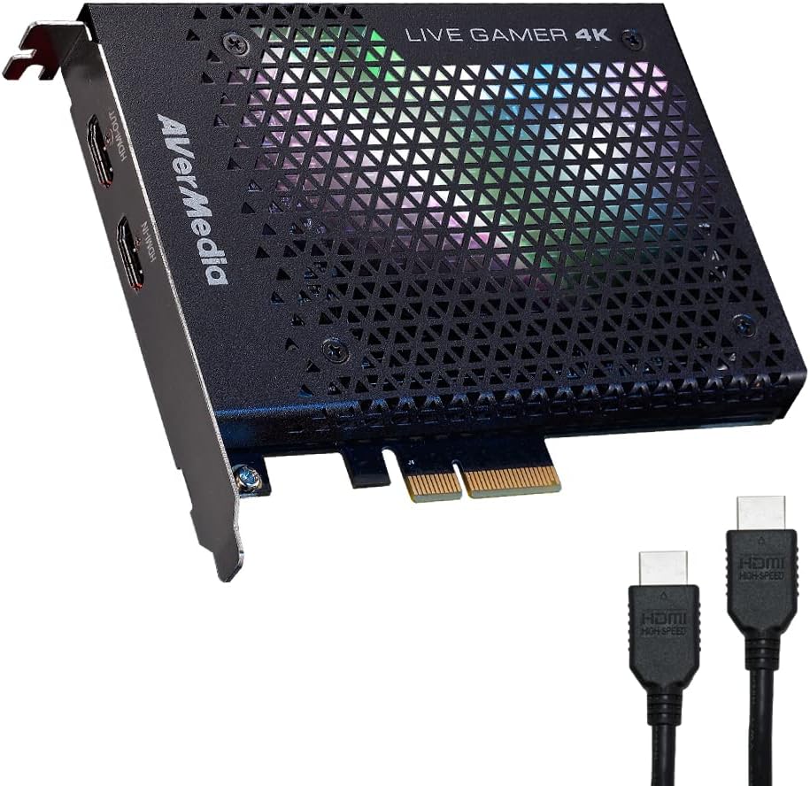 AVerMedia GC573 Live Gamer 4K, tarjeta de captura interna, transmite y graba 4K60 HDR10 con latencia ultrabaja en PS5, PS4 Pro, Xbox Series X/S, Xbox One X, en OBS, Twitch, YouTube