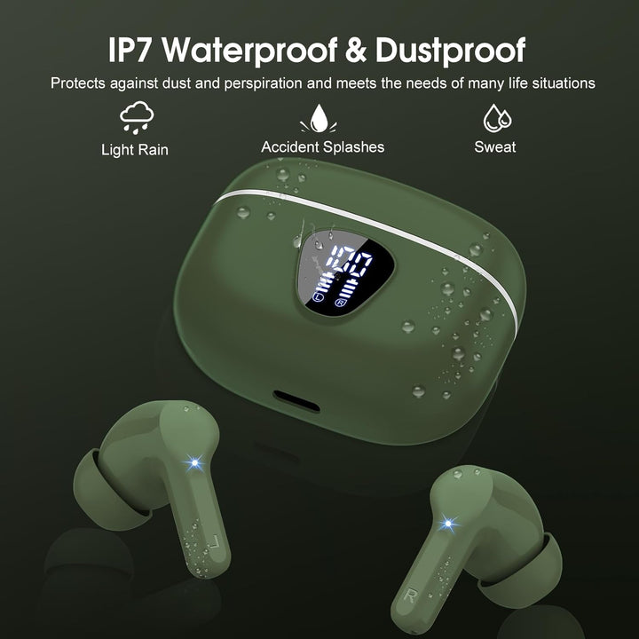 BESNOOW Auriculares inalámbricos, Bluetooth 5.4, estéreo de alta fi...