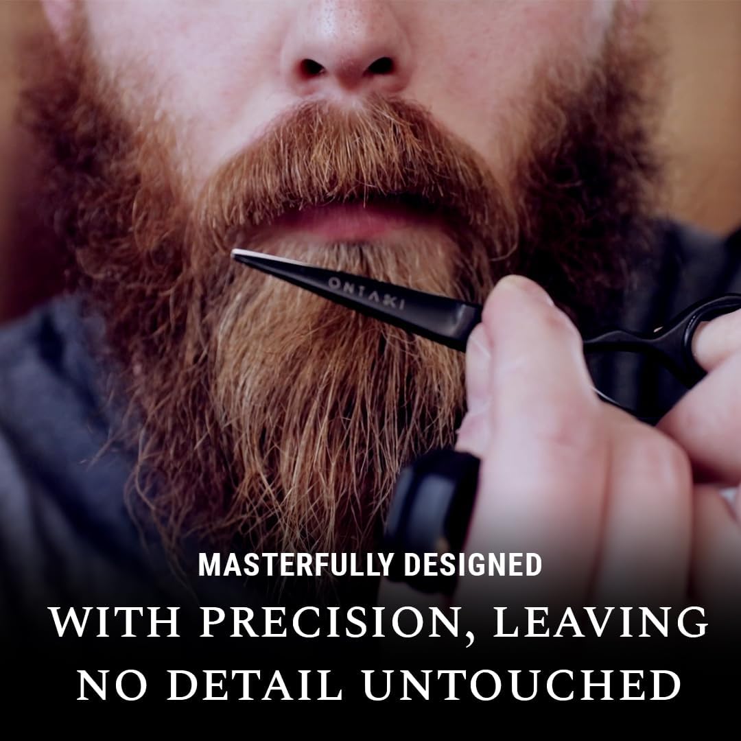 Ontaki Tijeras para barba y bigote para hombre, acero japonés de 5....