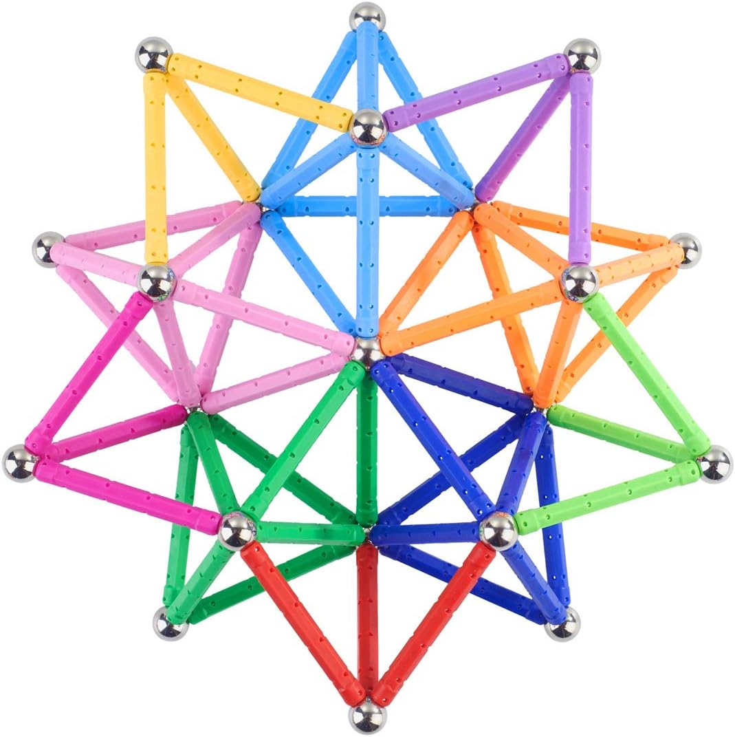 Juego de 310 piezas de palos de construcción magnéticos, juguetes educativos magnéticos, bloques magnéticos, juego de juguetes apilables para niños y adultos, juguete de construcción no tóxico, rompecabezas 3D con bolsa de almacenamiento