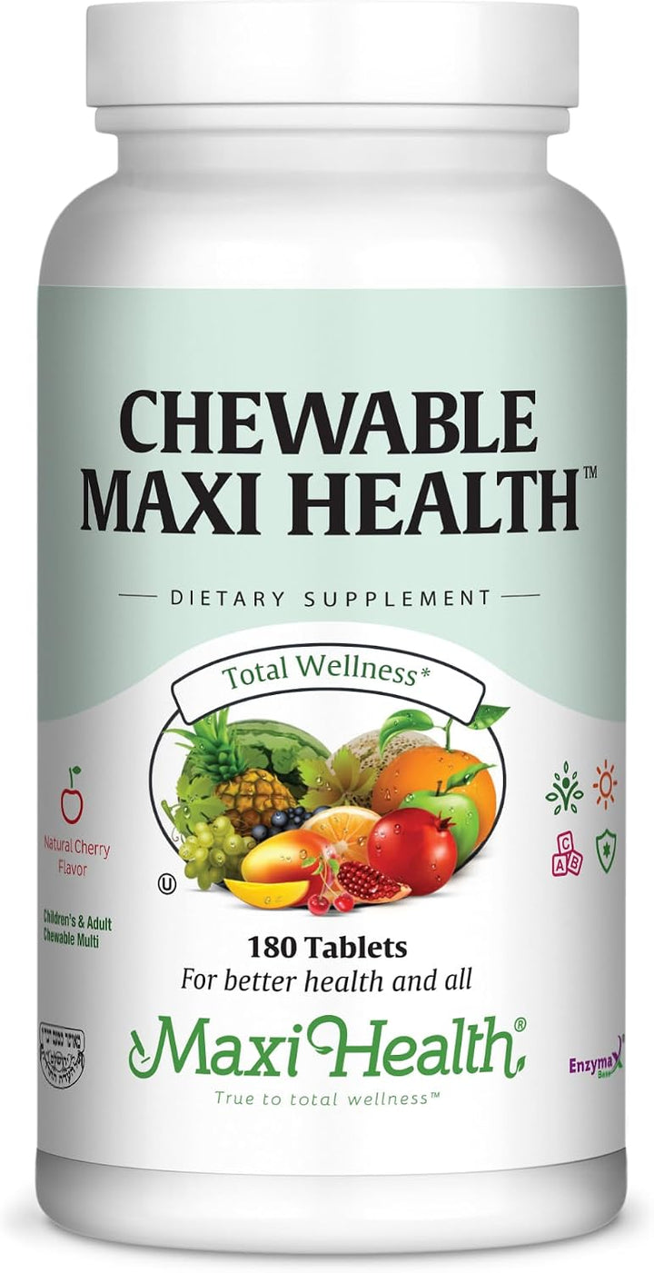 Maxi Health Multivitamínico masticable para niños, adolescentes y a...