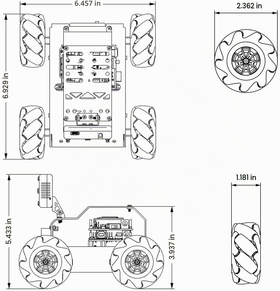 Kit robótico para Arduino Robot Car Cámara AI Reconocimiento de visión, seguimiento de objetivos, prevención de obstáculos, robot STEM programable, regalo para mayores de 14 a 16 años, kit