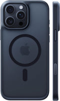TORRAS Funda magnética a prueba de golpes para iPhone 15 Pro, protección de grado militar 4X, compatible con MagSafe, translúcida para iPhone 15 Pro, antiarañazos, 6.9 pulgadas, color negro