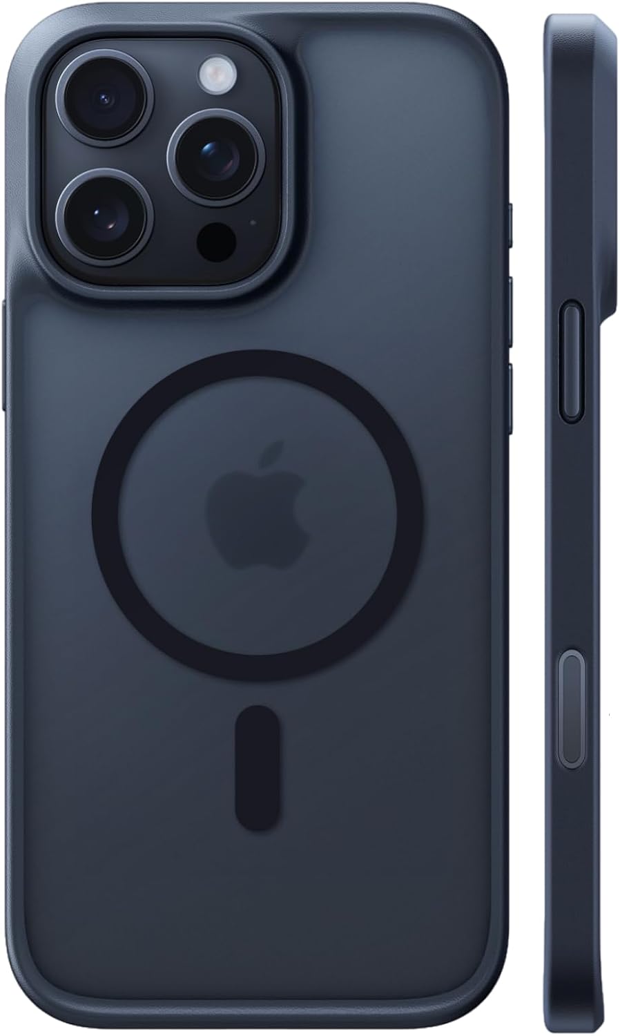 TORRAS Funda magnética a prueba de golpes para iPhone 15 Pro, protección de grado militar 4X, compatible con MagSafe, translúcida para iPhone 15 Pro, antiarañazos, 6.9 pulgadas, color negro