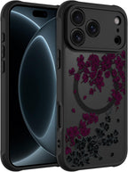OOK Funda para teléfono con flores rojas hecha para Pro de 6.3 pulgadas