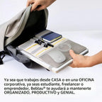 Beblau FOLD - Organizador portátil TECH compatible con tus dispositivos, Azul
