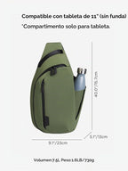 ALPAKA Metro Crossbody Hombro Derecho 7.5L - Bolso cruzado para hombre, mochila bandolera - Se adapta a tablet de 11 pulgadas - Un solo hombro
