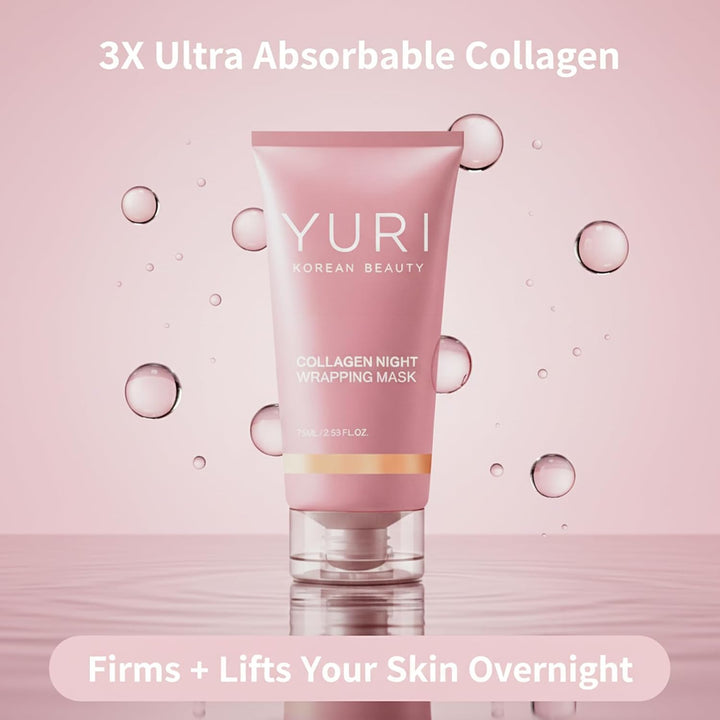 YURI BEAUTY Máscara de colágeno para envolver la noche, mascarilla...