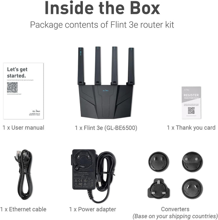 GLiNet GL-BE6500 Router WiFi 7 enrutador WiFi de alta