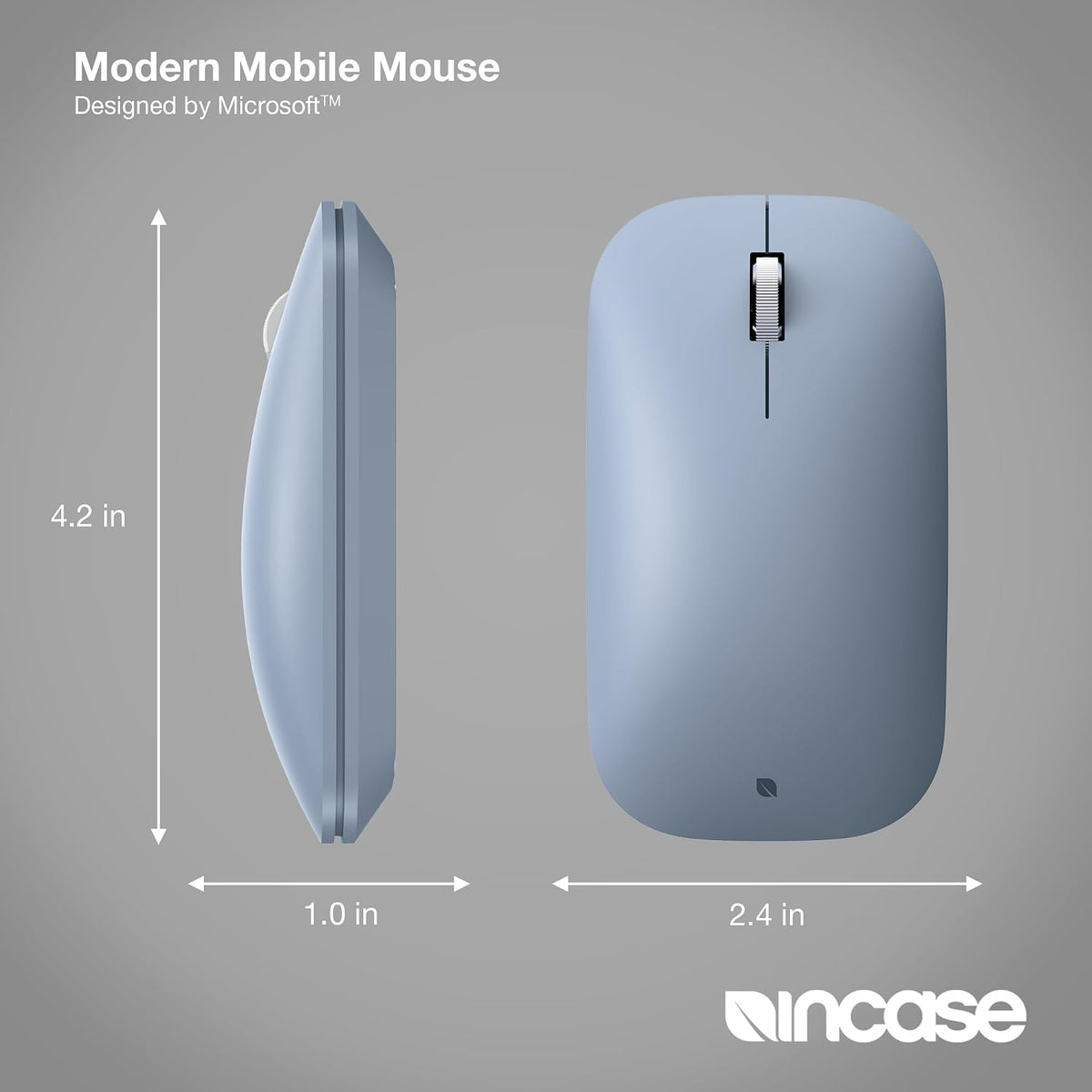 Incase Mouse móvil moderno, diseñado por Microsoft, ligero, navegac...
