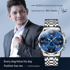 OLEVS Reloj multifunción para hombre, cronógrafo luminoso impermeable con