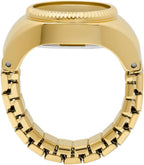 Fossil Reloj de Cuarzo de Acero Inoxidable de Dos Manos para Mujer con Anillo