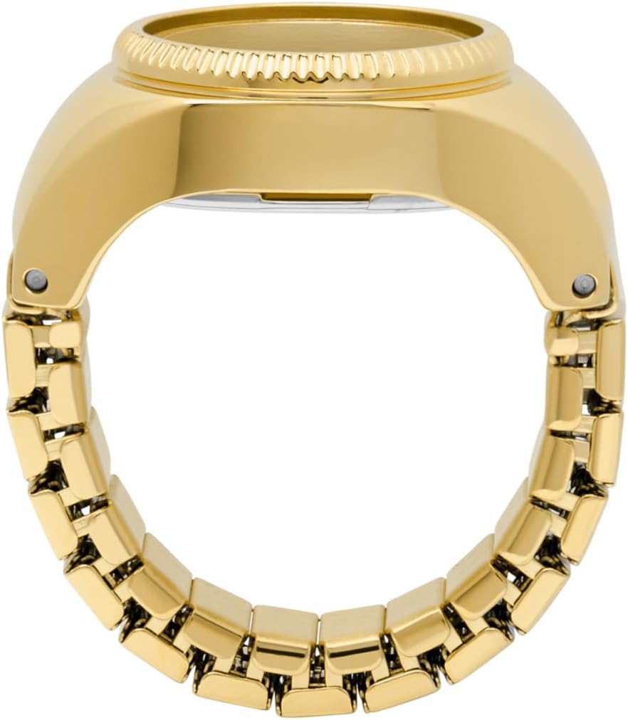 Fossil Reloj de Cuarzo de Acero Inoxidable de Dos Manos para Mujer con Anillo