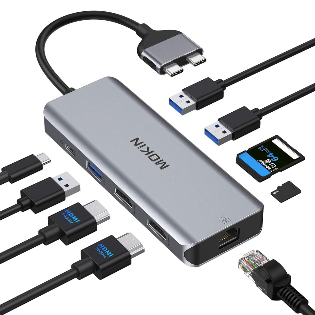 MOKiN Estación de acoplamiento para MacBook Pro, adaptador HDMI de doble