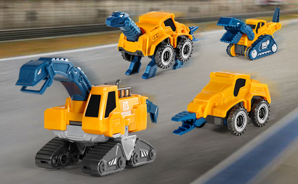 MIEBELY Juego de vehículos de construcción de robot para
