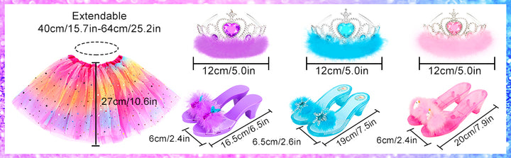 Juego de zapatos de vestir de princesa juguetes de vestir