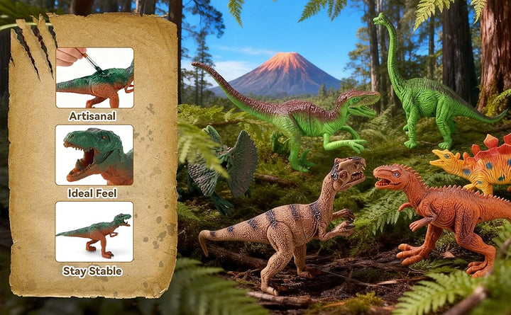 12Pcs Dinosaur Toy Set Realistic Mini Dinosaur Figurines