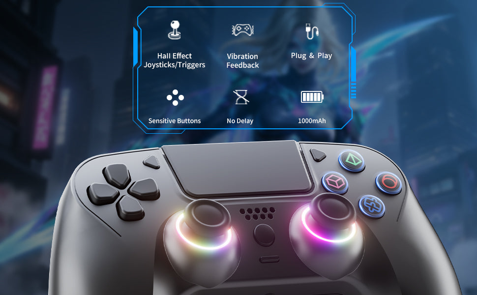 Controlador inalámbrico negro compatible con