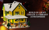 Juego de construcción de casa de Navidad con luz juguete