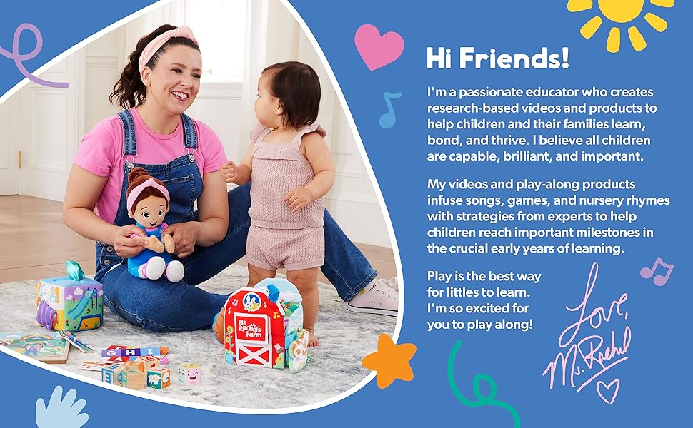 Ms Rachel - Muñeca oficial para abrazar y estar cómoda